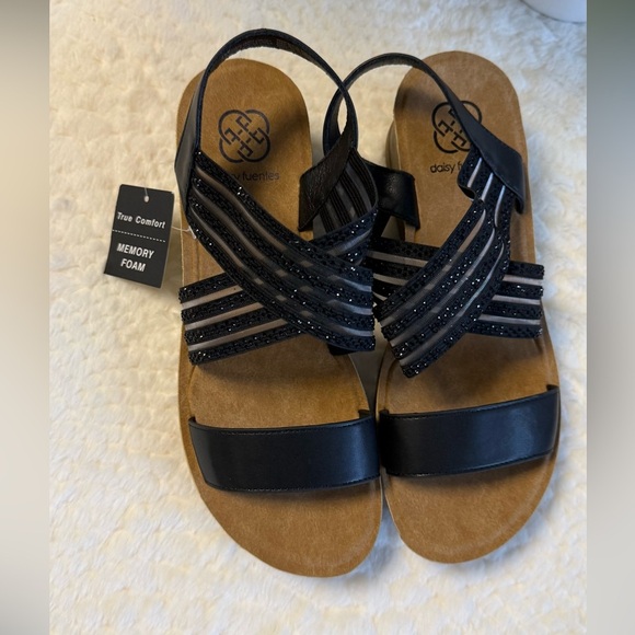 Shoes - Daisy Fuentes Rhinestone Wedge Sandals – NWT (New with Tags)